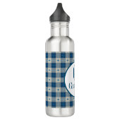 Blue Lodge Kariert Monogram Edelstahlflasche (Links)