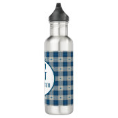 Blue Lodge Kariert Monogram Edelstahlflasche (Rechts)