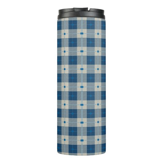 Blue Lodge Kariert Monogram Thermosbecher (Rückseite)