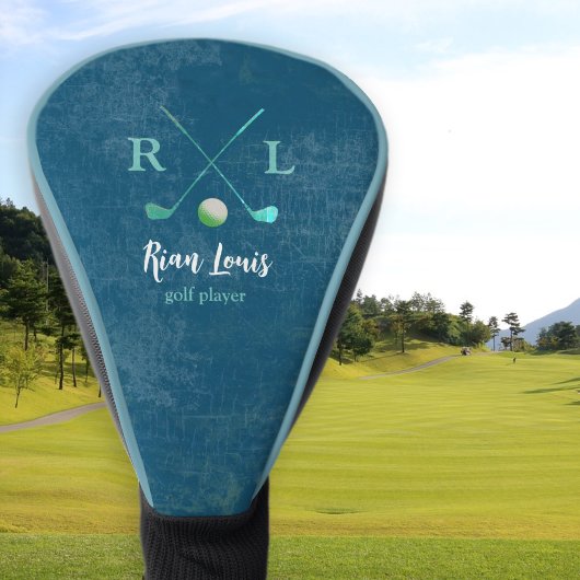 Blue Logo Name Golf Head Cover Golf Headcover