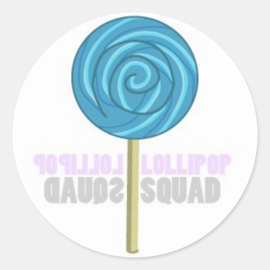 Blue Lollipop Runder Aufkleber (Vorderseite)