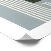 Blue Lombard Lines Arch Custom Photo Art Print Poster (Ecke)