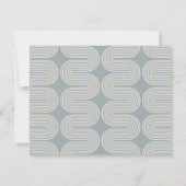 Blue Lombard Wavy Lines Modern Stationery Card Mitteilungskarte (Rückseite)