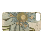 Blue Lotus Blume auf Tan Hintergrund mit Schreiben Case-Mate iPhone Hülle (Rückseite (Horizontal))