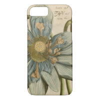 Blue Lotus Blume auf Tan Hintergrund mit Schreiben