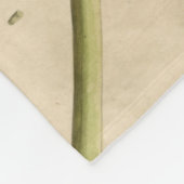 Blue Lotus Blume auf Tan Hintergrund mit Schreiben Fleecedecke (Ecke)