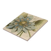 Blue Lotus Blume auf Tan Hintergrund mit Schreiben Fliese (Seite)