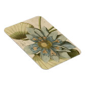 Blue Lotus Blume auf Tan Hintergrund mit Schreiben Magnet (Rechte Seite)