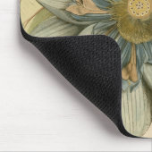 Blue Lotus Blume auf Tan Hintergrund mit Schreiben Mousepad (Ecke)