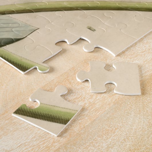 Blue Lotus Blume auf Tan Hintergrund mit Schreiben Puzzle (Seite)