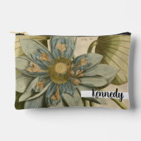 Blue Lotus Blume auf Tan Hintergrund mit Schreiben