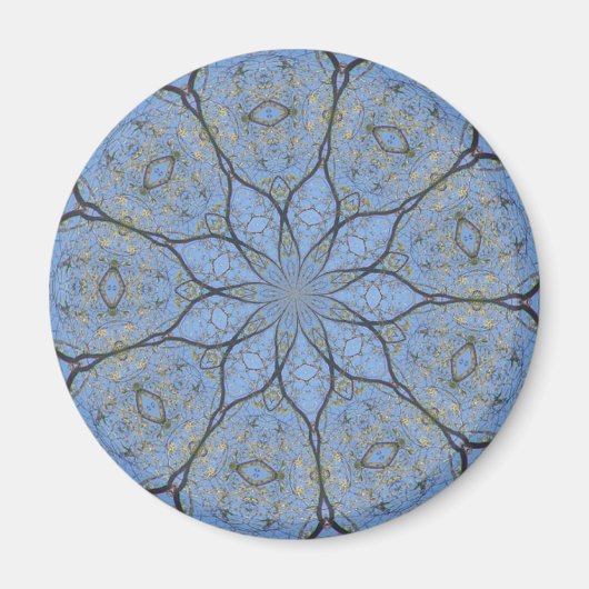 Blue Lotus Blume Design Magnet (Vorne)