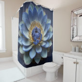 Blue Lotus Blume Spirituelle Kunst Duschvorhang (Beispiel)
