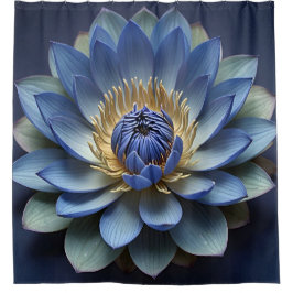 Blue Lotus Blume Spirituelle Kunst Duschvorhang