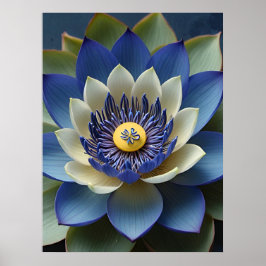 Blue Lotus Blume Spirituelle Kunst Poster