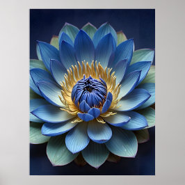 Blue Lotus Blume Spirituelle Kunst Poster