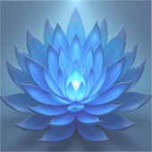 Blue Lotus Blume Spirituelle Zen Art Aufkleber (Vorderseite)