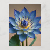 Blue Lotus Blume Spirituelle Zen Art Postkarte (Vorderseite)