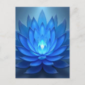 Blue Lotus Blume Spirituelle Zen Art Postkarte (Vorderseite)