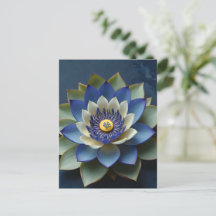 Blue Lotus Blume Spirituelle Zen Art