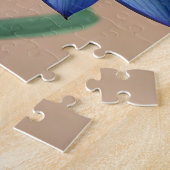 Blue Lotus Blume Spirituelle Zen Art Puzzle (Seite)