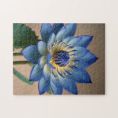 Blue Lotus Blume Spirituelle Zen Art Puzzle (Horizontal)