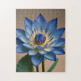 Blue Lotus Blume Spirituelle Zen Art Puzzle