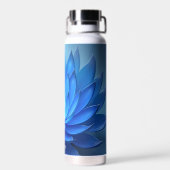 Blue Lotus Blume Spirituelle Zen Art Trinkflasche (Rückseite)