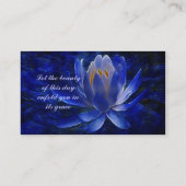 Blue Lotus Blume Visitenkarte (Rückseite)