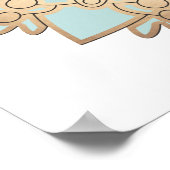 Blue Lotus Blumen Mandala Poster (Ecke)