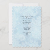 Blue Lotus Brautparty Einladung (Rückseite)