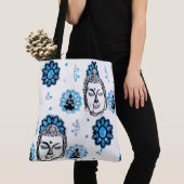 Blue Lotus Buddha Totasche Tasche (Von Nahem)