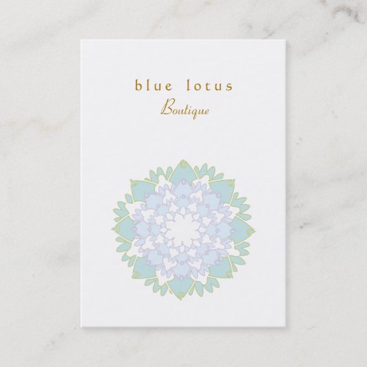 Blue Lotus Chubby Business Card Visitenkarte (Vorderseite)