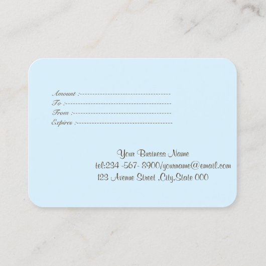 Blue Lotus, Confetti, Wellness-Center, Massage Rabattkarte (Rückseite)