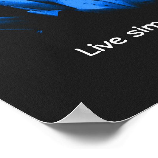 Blue Lotus Einfachheit Inspiration Zitat Poster (Ecke)