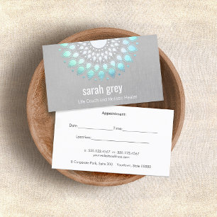 Blue Lotus Floral Holistic Health Ernennung Terminkarte
