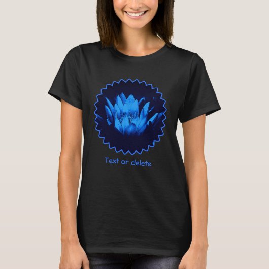 Blue Lotus Flower Personalized T-Shirt (Vorderseite)