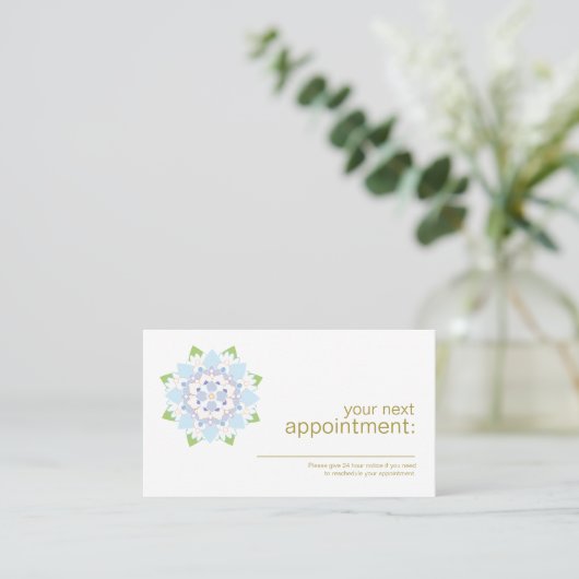 Blue Lotus Health and Wellness Beauty Card Terminkarte (Stehend Vorderseite)