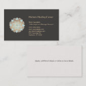 Blue Lotus Holistic Healing Arts Business Card Visitenkarte (Vorne/Hinten)