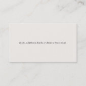 Blue Lotus Holistic Healing Arts Business Card Visitenkarte (Rückseite)