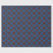 Blue Lotus Mandala Abstrakte Geschenkwrap Geschenkpapier (Flach)