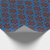Blue Lotus Mandala Abstrakte Geschenkwrap Geschenkpapier (Ecke)