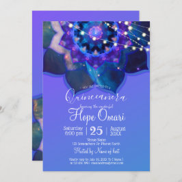 Blue Lotus Mandala Einladung