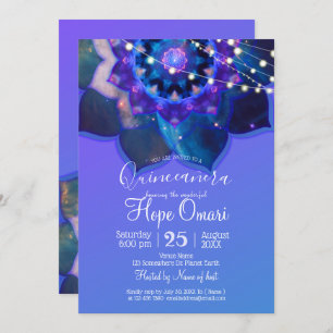 Blue Lotus Mandala Einladung