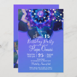 Blue Lotus Mandala Einladung