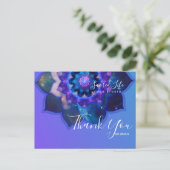 Blue Lotus Mandala Postkarte (Stehend Vorderseite)