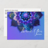 Blue Lotus Mandala Postkarte (Vorne/Hinten)