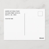 Blue Lotus Mandala Postkarte (Rückseite)