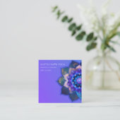 Blue Lotus Mandala Quadratische Visitenkarte (Stehend Vorderseite)