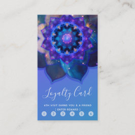 Blue Lotus Mandala Treuekarte